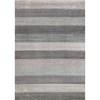 Mae Grey White Taupe Banded Pattern Rug, 7'10
