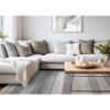 Mae Grey White Taupe Banded Pattern Rug, 7'10