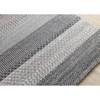 Mae Grey White Taupe Banded Pattern Rug, 7'10
