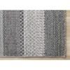 Mae Grey White Taupe Banded Pattern Rug, 7'10