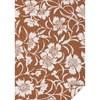 Bristol Orange Cream Floral Pattern Rug, 7'10