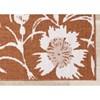 Bristol Orange Cream Floral Pattern Rug, 7'10