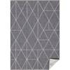 Bristol Reversible Grey Cream Geometric Rug, 7'10