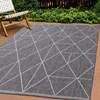 Bristol Reversible Grey Cream Geometric Rug, 7'10