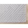 Ellington Grey Abstract Herringbone Design Rug, 7'10