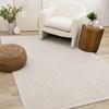 Ellington Cream Herringbone Columns Rug, 5'3