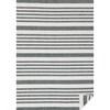 Bristol Green Cream Striped Reversible Rug, 5'3