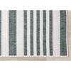 Bristol Green Cream Striped Reversible Rug, 5'3