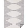 Bristol Grey Cream Pointing Triangles Reversible Rug, 5'3