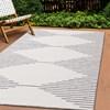 Bristol Grey Cream Pointing Triangles Reversible Rug, 5'3