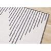 Bristol Grey Cream Pointing Triangles Reversible Rug, 5'3