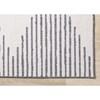 Bristol Grey Cream Pointing Triangles Reversible Rug, 5'3