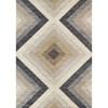 Cora Cream Grey Brown Diamond Design Rug, 5'3