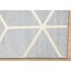 Eclipse Blue Cream Modern Lattice Design Rug, 7'10
