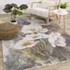 Marisa Green Blue Cream Flower Rug, 5'3