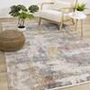 Marisa Distressed Abstract Red Yellow Blue Plush Rug, 5'3