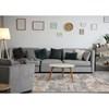Marisa Distressed Abstract Red Yellow Blue Plush Rug, 7'10