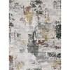 Luca Grey White Red Yellow Green Abstract Design Rug, 5'3