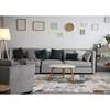 Luca Grey White Red Yellow Green Abstract Design Rug, 5'3