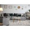 Luca Beige Grey Organic Lines Rug, 5'3