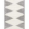 Pascal Cream Grey Inverted Diamond Pattern Rug, 5'3