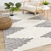 Pascal Cream Grey Inverted Diamond Pattern Rug, 7'10
