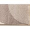 Malibu Taupe Oxblood Cream Curvy Geometric Design Rug, 7'10