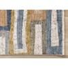Muse Orange Red Blue Yellow Beige Layered Brick Design Rug, 5'3