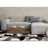 Eclipse Grey Black White Mid-Century Modern Design Rug, 5'3
