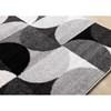 Eclipse Grey Black White Mid-Century Modern Design Rug, 5'3