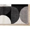 Eclipse Grey Black White Mid-Century Modern Design Rug, 5'3
