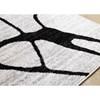 Eclipse Grey Black Drizzle Swirl Rug, 5'3