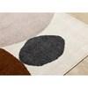 Malibu Cream Oxblood Green Yellow Pebbles Design Rug, 7'10