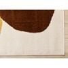 Malibu Cream Oxblood Green Yellow Pebbles Design Rug, 7'10