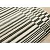 Nala Green Cream Striped Rows Pattern Rug, 7'10