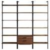 Owens 980074-S3 3-piece 96-inch Wall Mounted Bookshelf Set - Walnut image 1