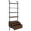 Owens 980074-S3 3-piece 96-inch Wall Mounted Bookshelf Set - Walnut image 4