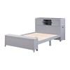 Sloane B2024GYBCF-1* Full Bookcase Platform Bed with Hidden Desk, Stool and Storage Bench image 4