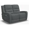 Washington Power Reclining Fabric Loveseat (41067-63-AREZZO-STEEL) image 1