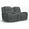 Causeuse inclinable motorisée Washington en tissu avec console (41067-68-AREZZO-STEEL) image 1