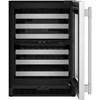 46-Bottle Undercounter Wine Cellar with Full-Extension Metal-Front Racks (KUWR324SSB) image 3