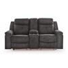 Brysonview Reclining Leather Look Loveseat with Console (6360594) image 3