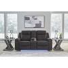 Brysonview Reclining Leather Look Loveseat with Console () image 7