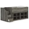 Frandern B4480B25 Twin Loft Bed with Bookcase Storage image 2