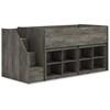 Frandern B4480B25 Twin Loft Bed with Bookcase Storage image 6