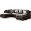 Castille Way Leather Look Queen Sleeper Sectional (PC6270316/PC6270370) image 1