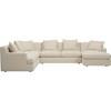 Windsor Fabric 3 pc Sectional (77176-39/77176-14/77176-15-ROWEN-CREAM) image 2