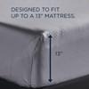 TEMPUR Luxe Egyptian Cotton Pillowcase Set  Silver Mist (Queen) image 3