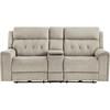 Celeste Power Reclining Fabric Loveseat with Console (9670TP-2PWH) image 2
