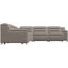 Lotus Power Reclining Leather 5 pc Sectional (44012-5W/44012-1W/44012-1L/44012-S2/44012-4W-EVOQUE-STONE) image 3